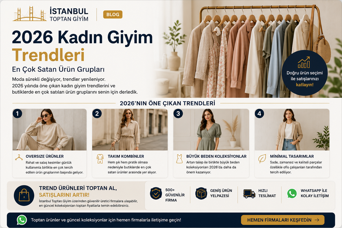 2026 Kadın Giyim Trendleri: En Çok Satan Ürün Grupları